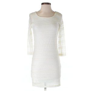 Forever 21 Lace Casual Dress Ivory Cream